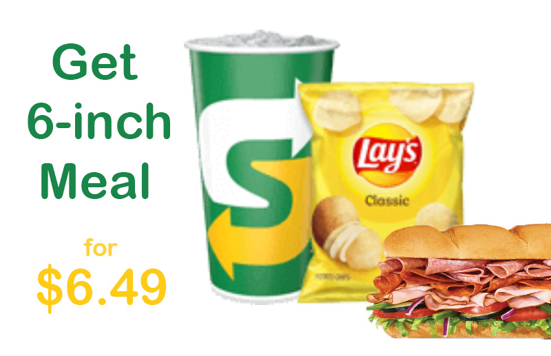 6-INCH Meal for $6.49