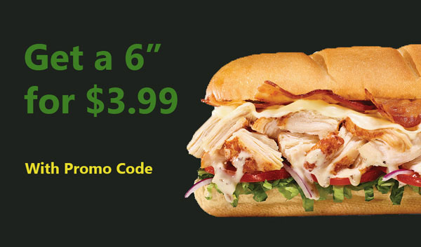 6 INCH Subway coupon