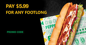 Get Any Footlong for $5.99